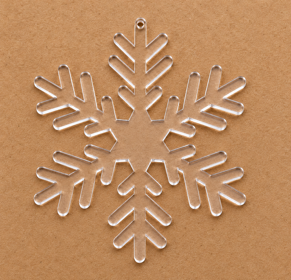 Flocon de neige en plexiglas transparent